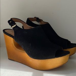 Corso Como Suede Wedge With Cutout